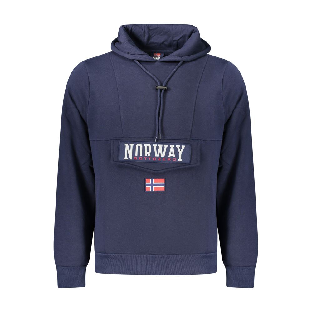 Herren-Kapuzenpullover aus blauer Baumwolle