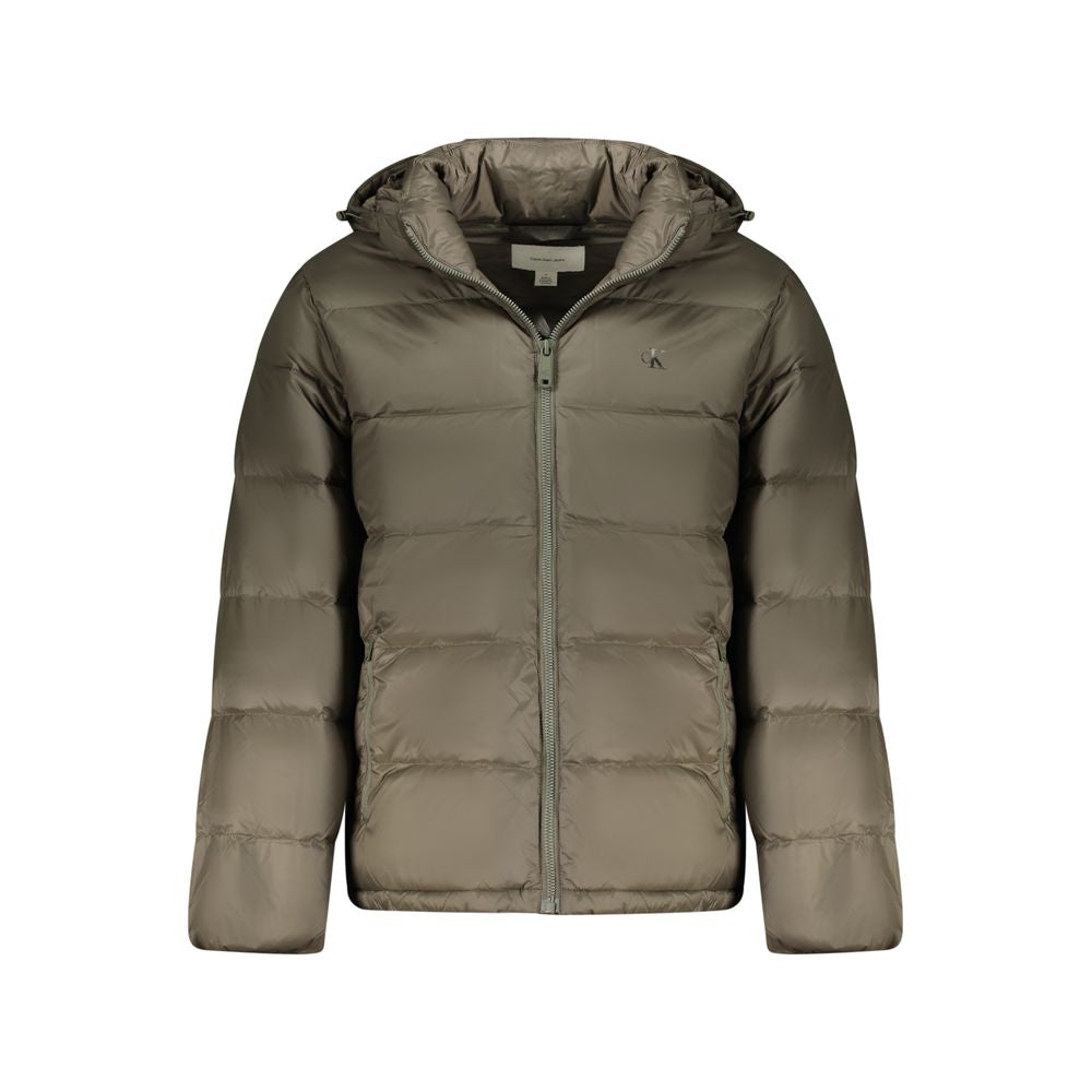 Braune Polyamid Herrenjacke