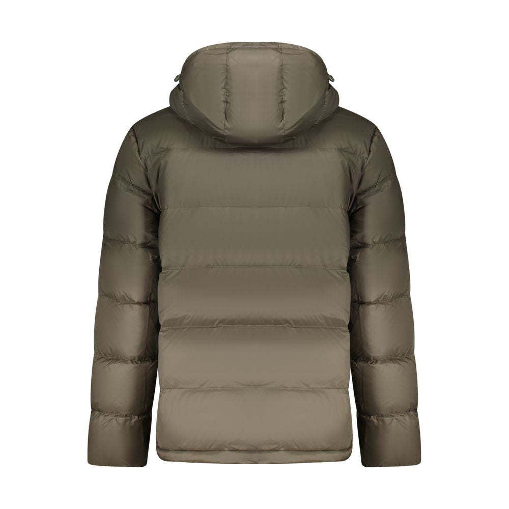 Braune Polyamid Herrenjacke