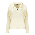 Weißer Kapuzenpullover für Damen aus Baumwolle