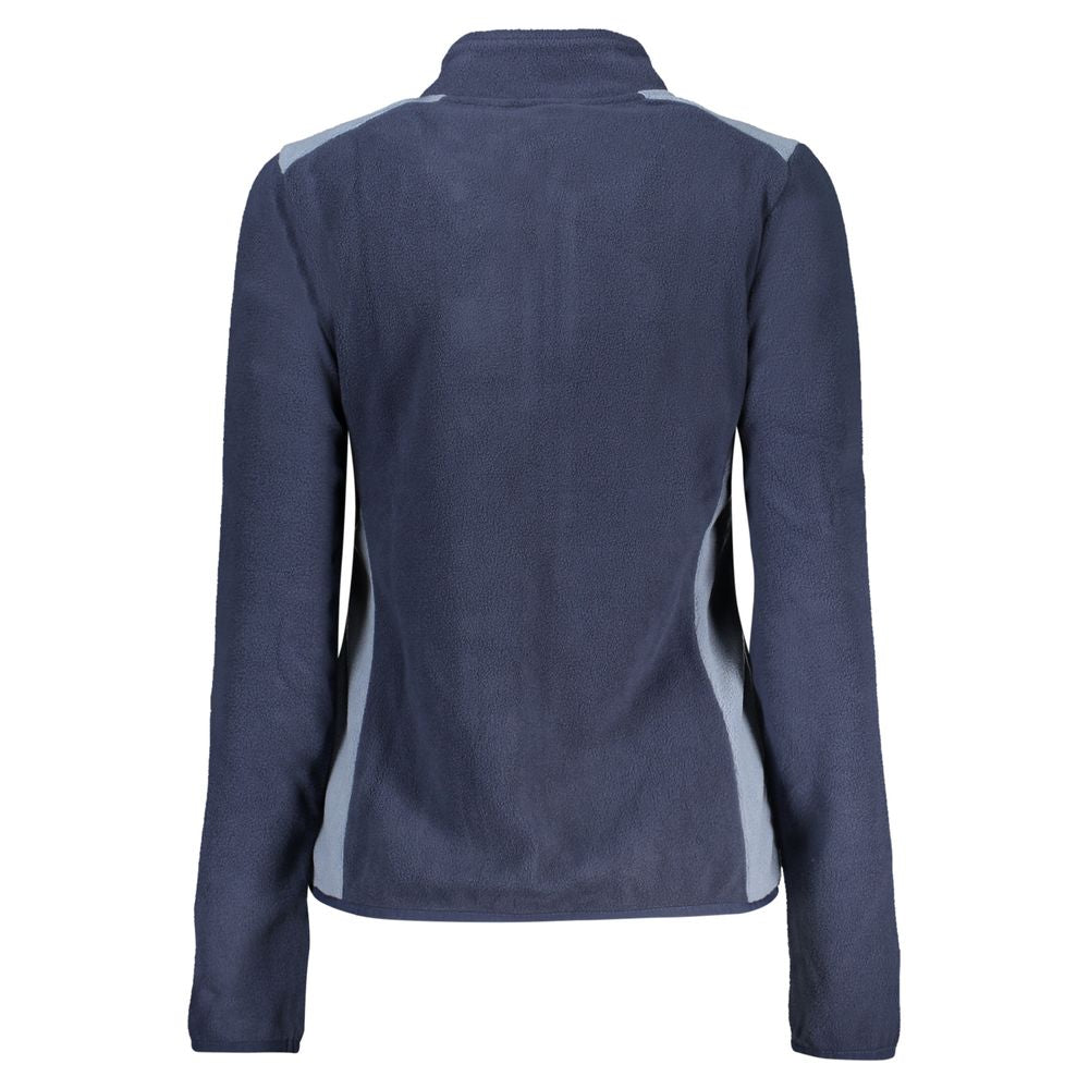 Blaues Polyester-Sweatshirt für Damen