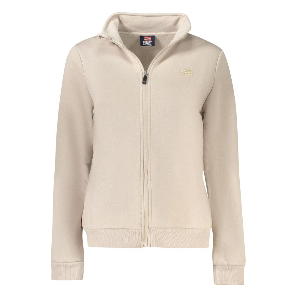 Beiger Baumwoll-Sweatshirt für Damen