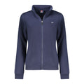 Blue Cotton Women Sweatshirt