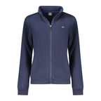 Blue Cotton Women Sweatshirt
