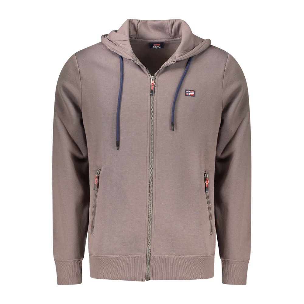 Brown Cotton Men's Sweatshirt