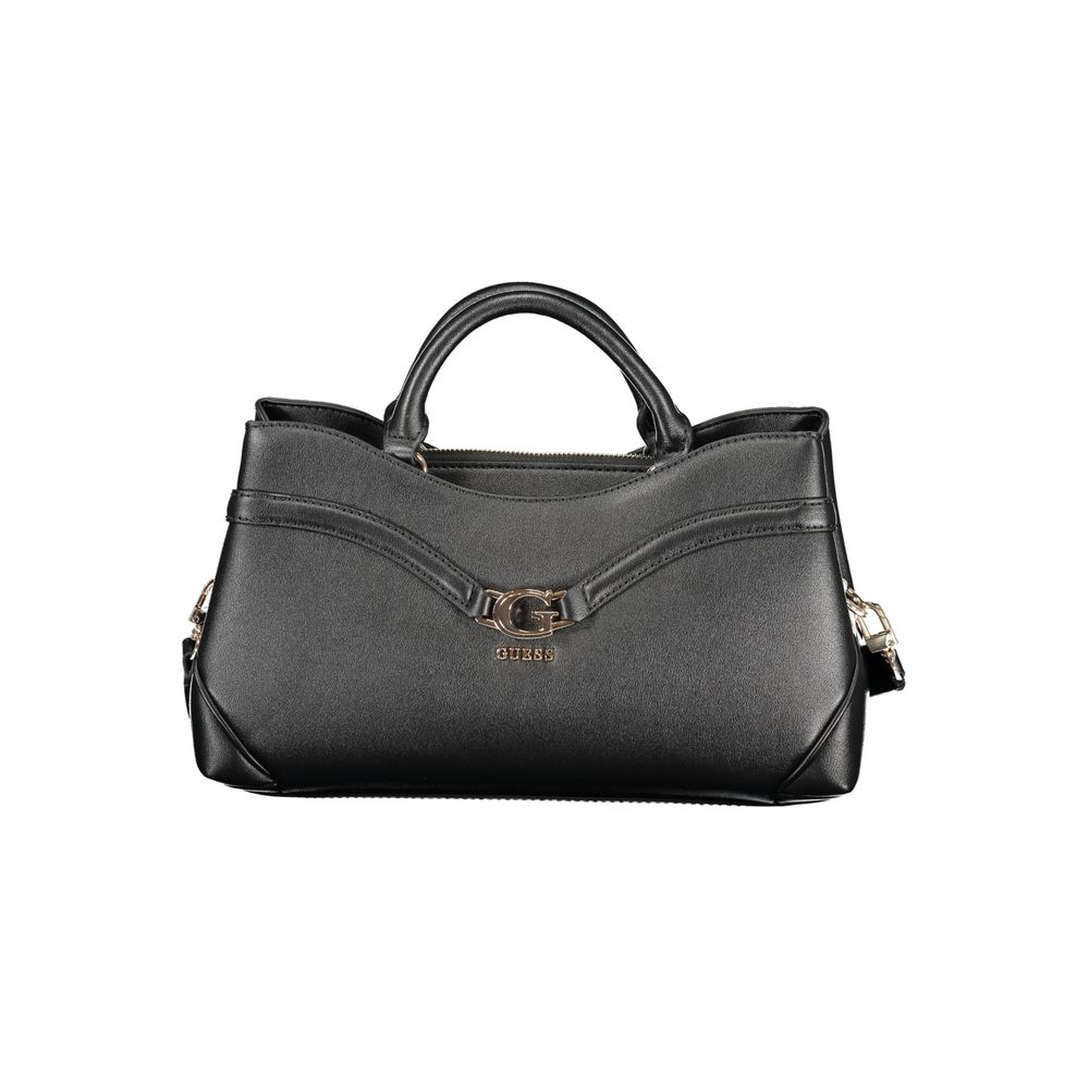 Damenhandtasche aus schwarzem Polyurethan