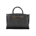 Schwarze Damenhandtasche aus Polyurethan