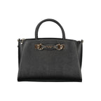 Schwarze Damenhandtasche aus Polyurethan