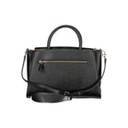 Schwarze Damenhandtasche aus Polyurethan
