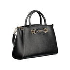 Schwarze Damenhandtasche aus Polyurethan