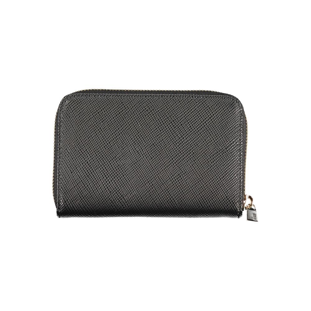 Black Polyurethane Women's Wallet