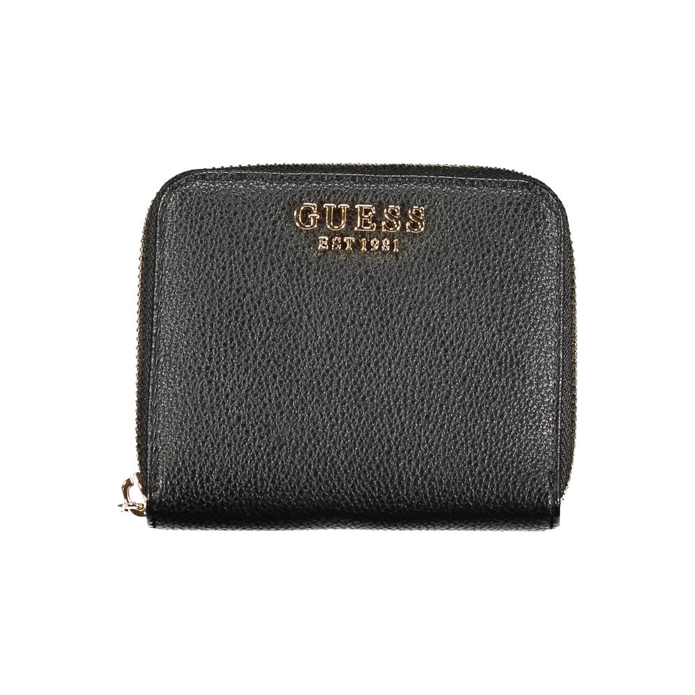 Black Polyurethane Women's Wallet