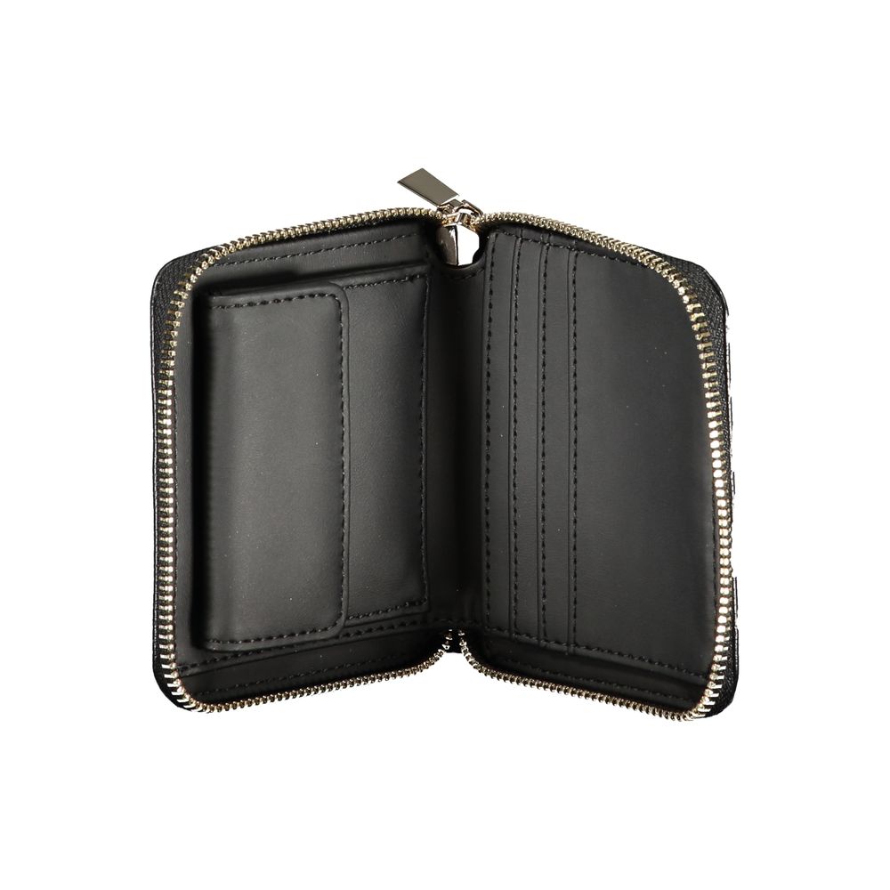 Black Polyurethane Women's Wallet