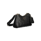 Schwarze Damenhandtasche aus Polyurethan