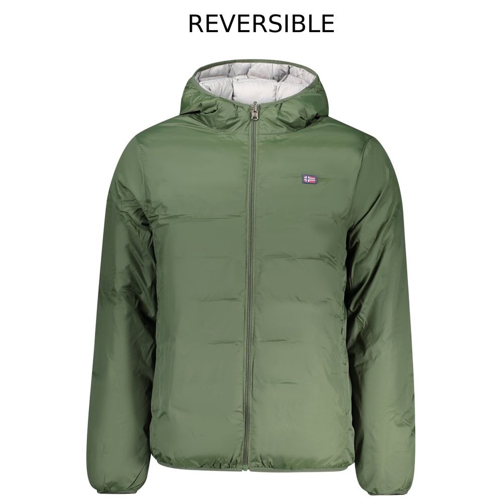 Grüne Polyester Herrenjacke