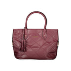 Rote PVC-Damenhandtasche