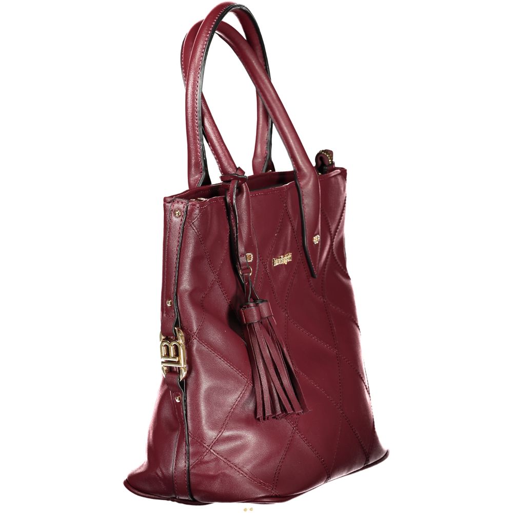 Rote PVC-Damenhandtasche