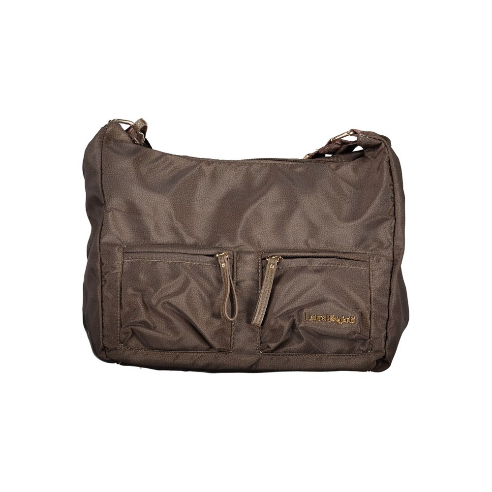 Braune Polyester-Damenhandtasche