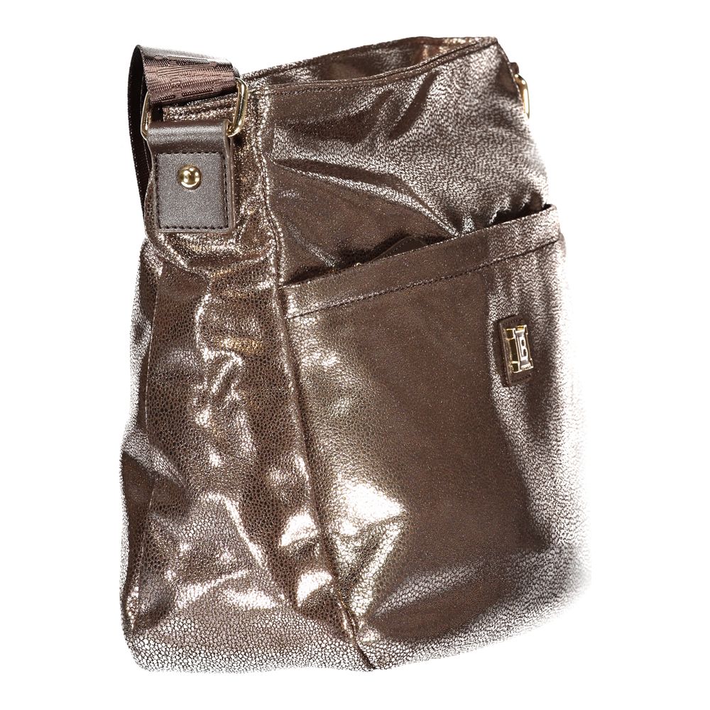 Polyester-Damenhandtasche Bronze