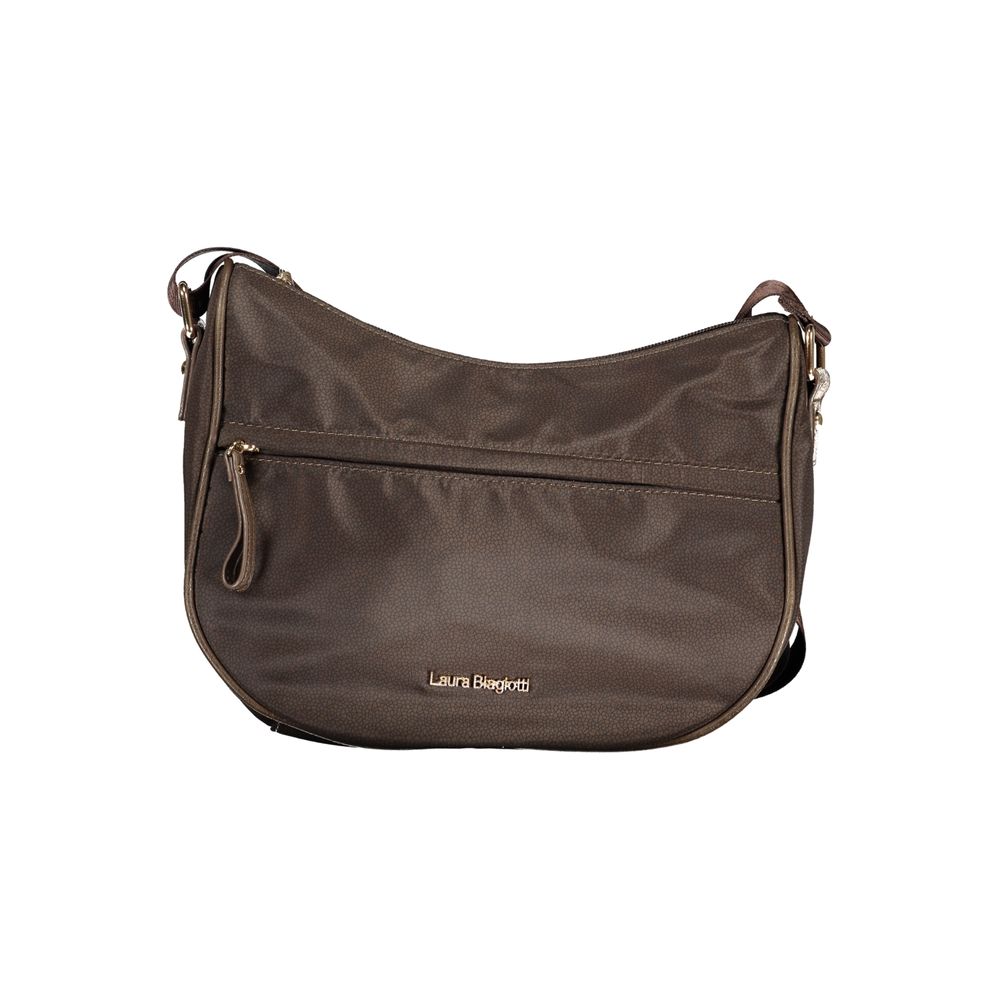 Braune Polyester-Damenhandtasche