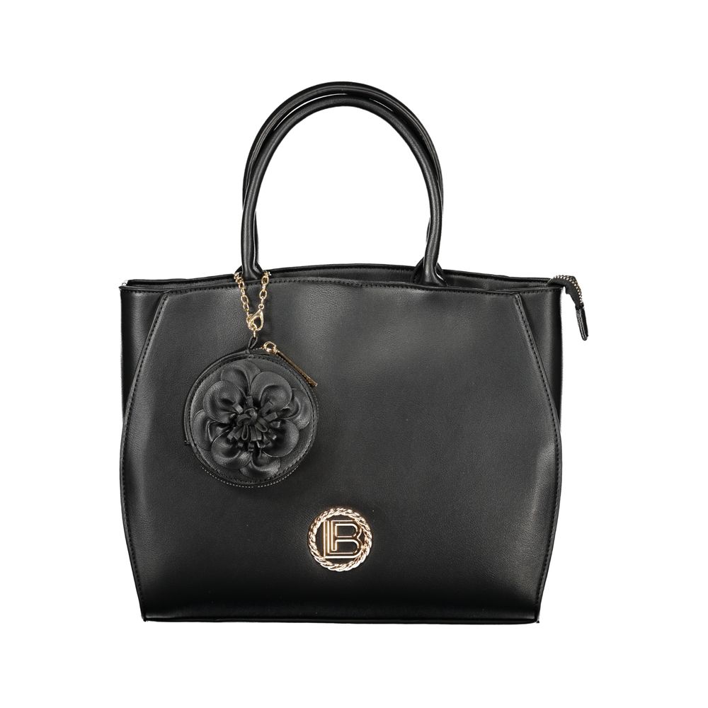 Schwarze PVC-Handtasche für Damen