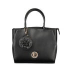 Schwarze PVC-Handtasche für Damen