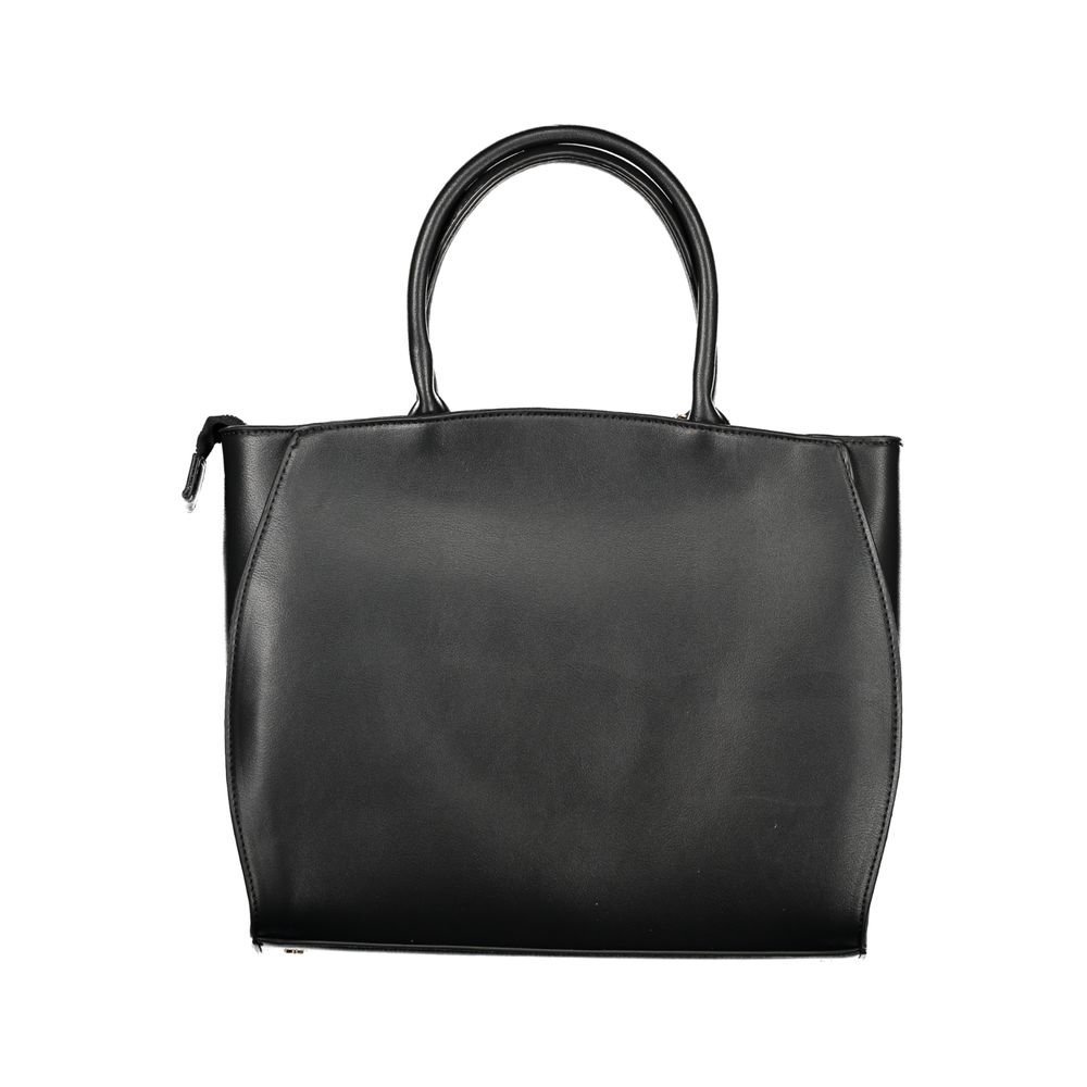 Schwarze PVC-Handtasche für Damen