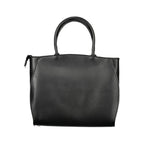 Schwarze PVC-Handtasche für Damen