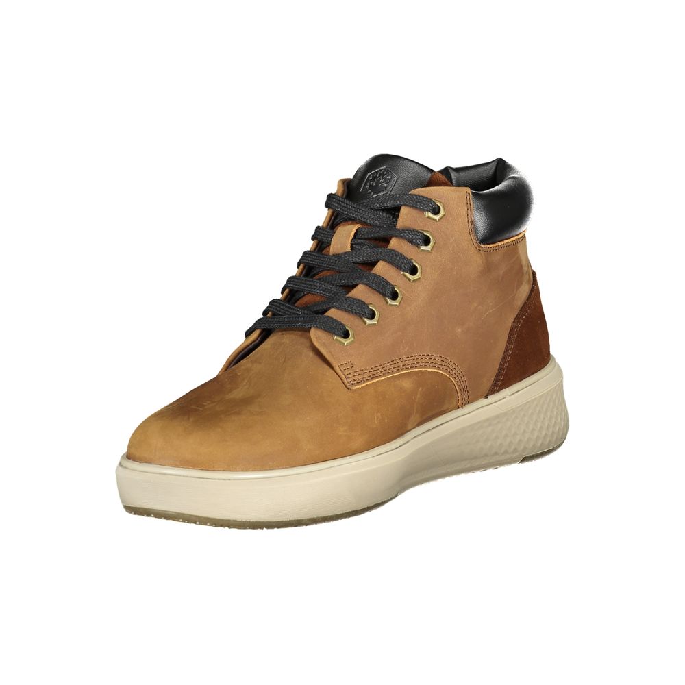 Brauner Leder-Herrenstiefeletten