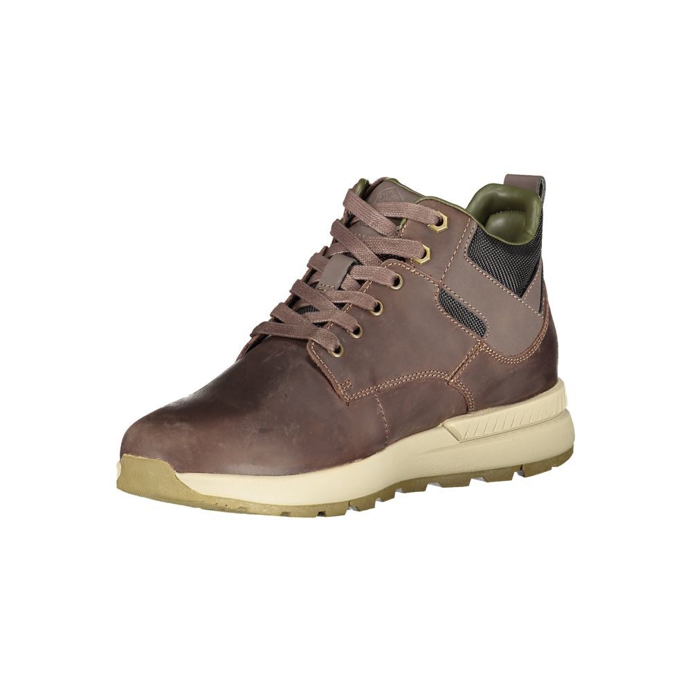 Brown Leather Men Ankle Boot