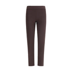 Brown Polyamide Casual Pants
