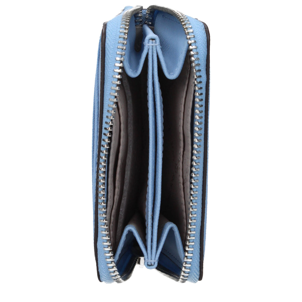 Hellblauer Leder-Kartenhalter
