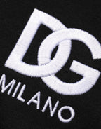 T-Shirt aus schwarzer Baumwolle mit DG-Logo-Stickerei