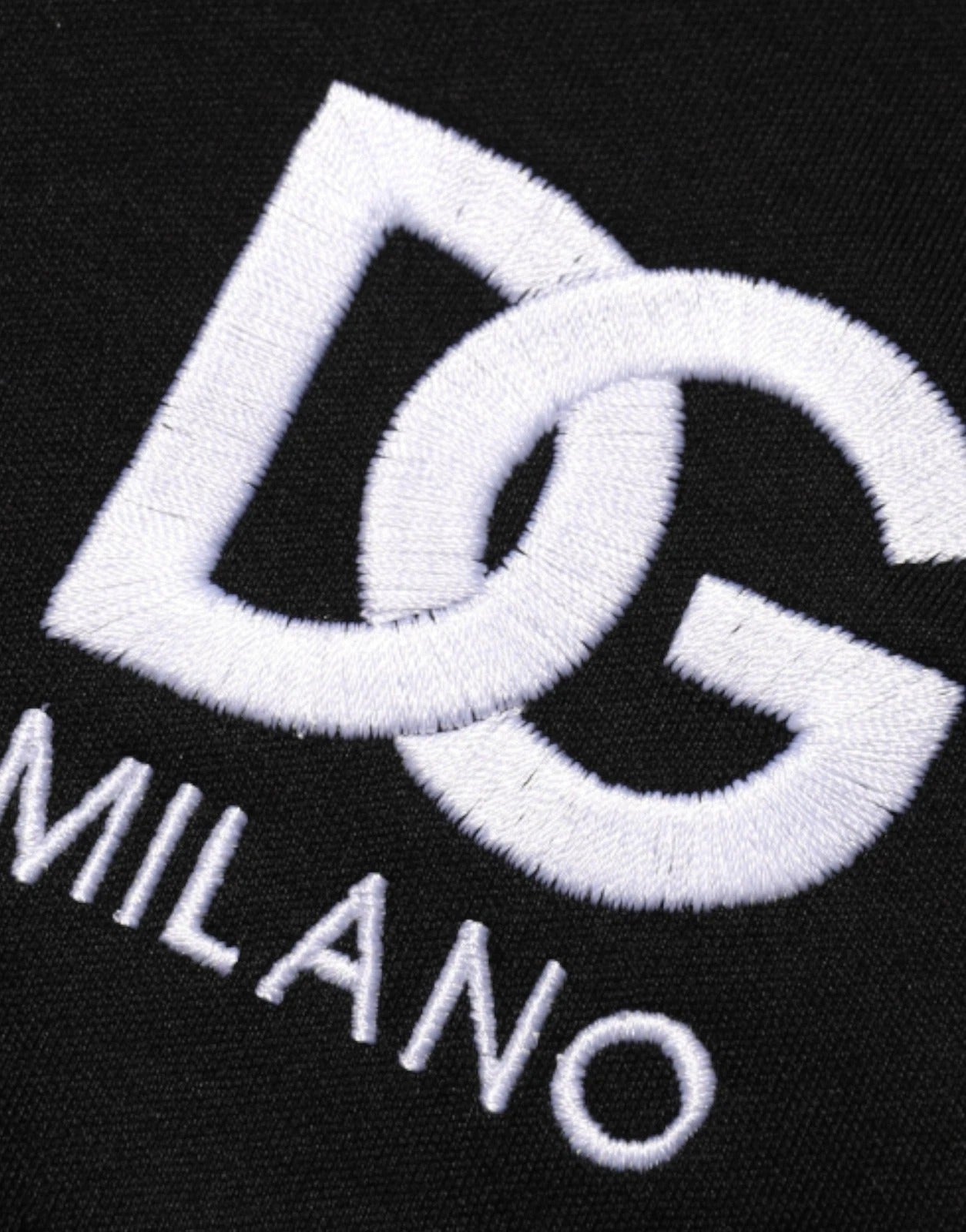 T-Shirt aus schwarzer Baumwolle mit DG-Logo-Stickerei