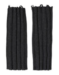 Schwarze fingerlose Handschuhe aus Merinowolle