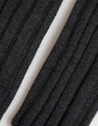 Schwarze fingerlose Handschuhe aus Merinowolle