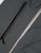 Dark Gray Viscose Elbow Length Mitten Men Gloves