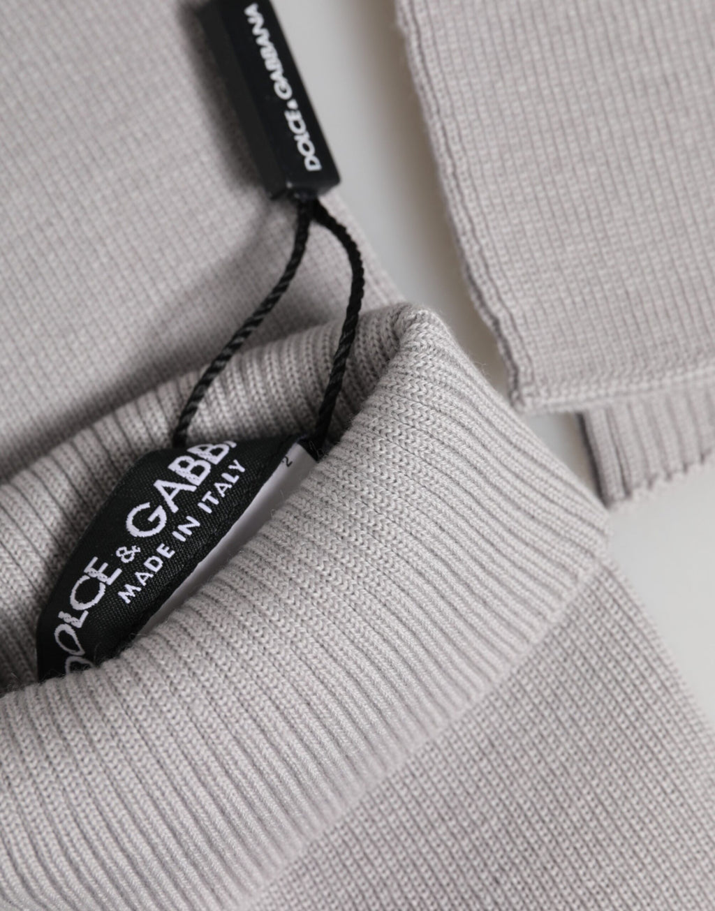 Herren-Fingerloshandschuhe aus gestrickter, grauer Schurwolle