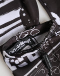 Black White DG Logo Elbow Length Mitten Gloves