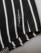 Black White Stripes Men MARTINI Dress Shirt