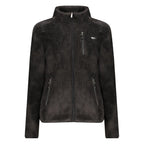 Black Polyester Women Sweatshirt