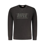 Black Cotton Men Sweatshirt