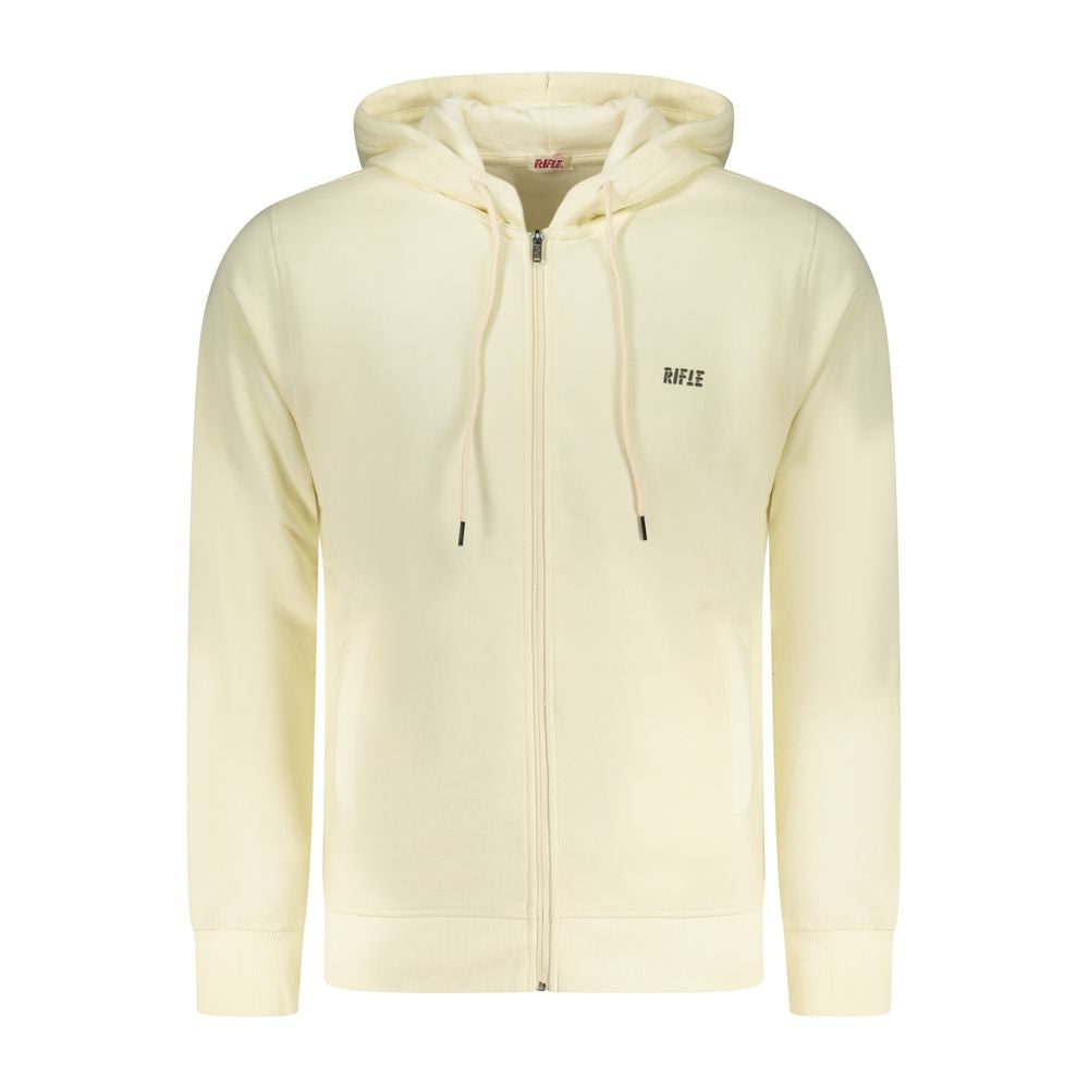 Rifle White Cotton Men's Hoodie Sweatshirt