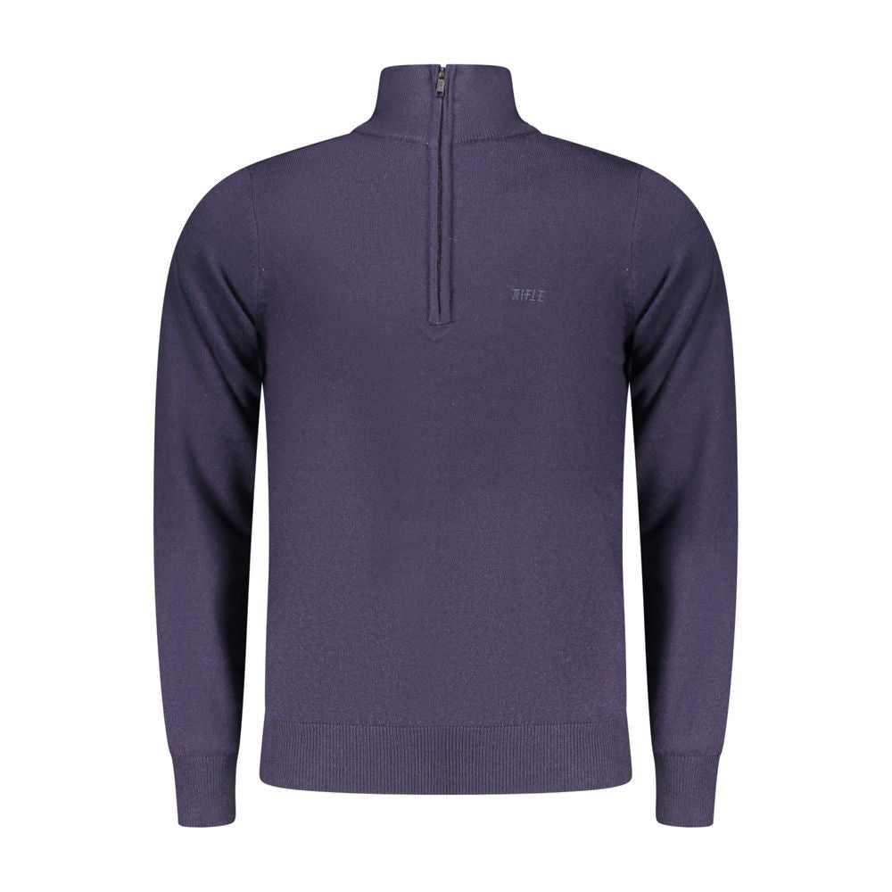 Blue Polyester Men's Sweater
