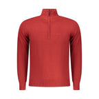 Red Polyester Men's Sweater