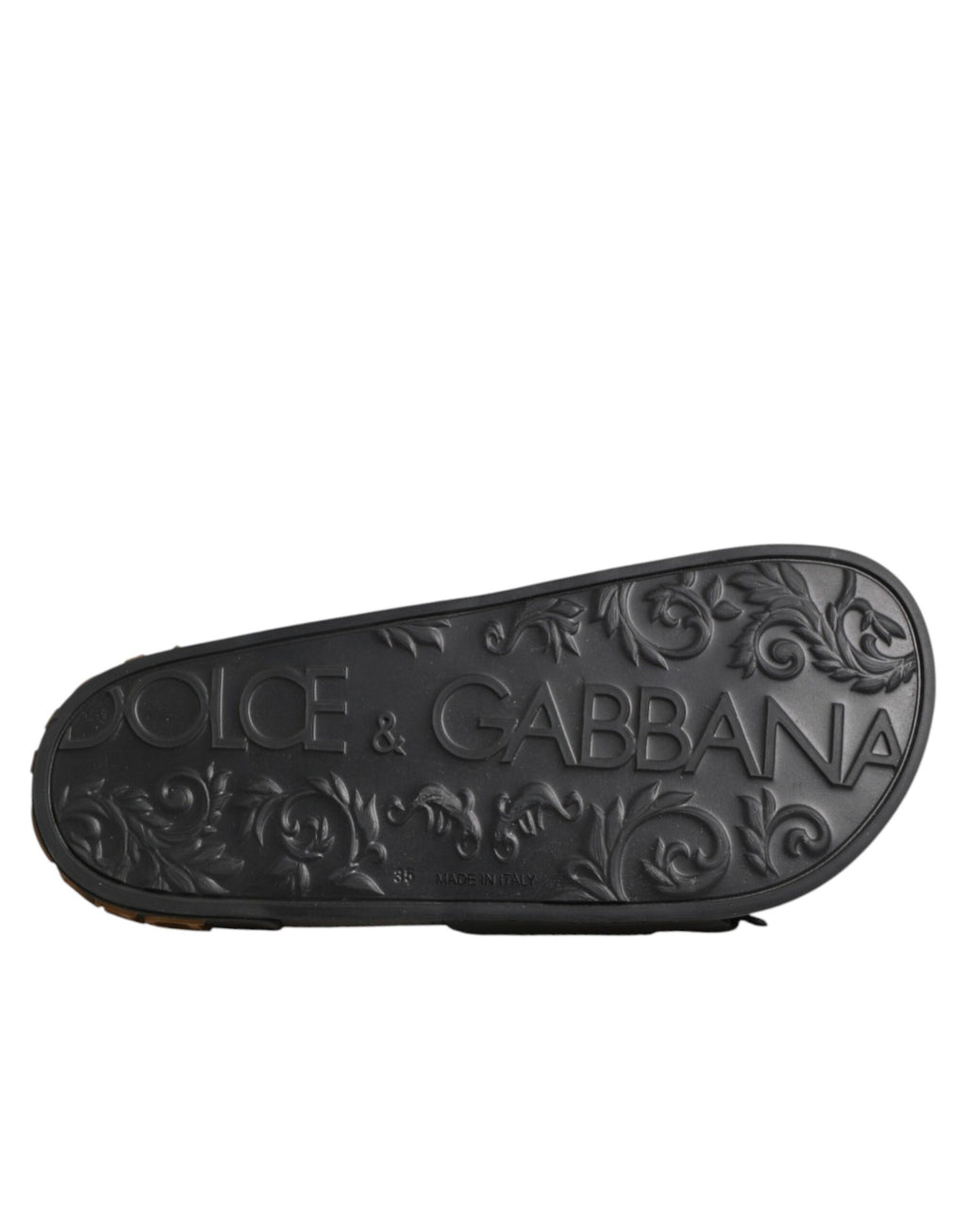 Black Devotion Matelassé Leather Slides Shoes