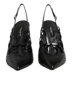 High Heels Slingpumps aus Leder
