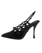 High Heels Slingpumps aus Leder