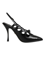 High Heels Slingpumps aus Leder