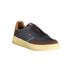Blue Polyurethane Men Sneaker
